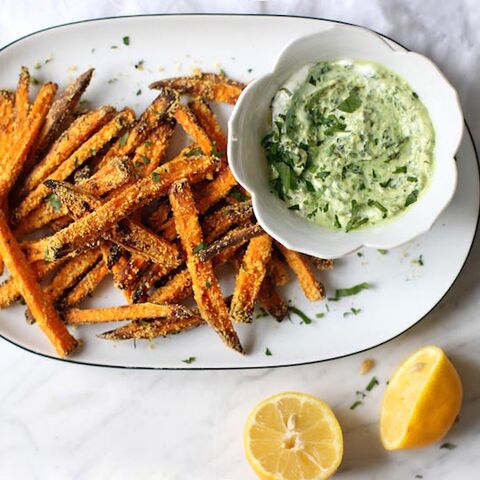 Illustratie bij: Recept: Oven-frietjes van zoete aardappel