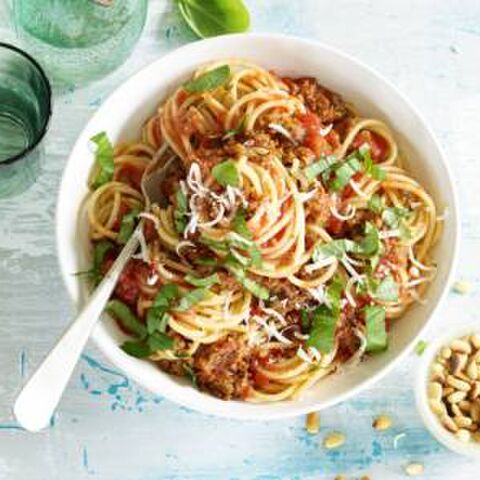 Illustratie bij: Deze super snelle spaghetti bolognese doet het altijd goed