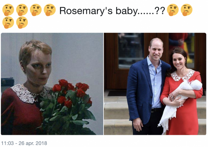 Wait what? Kate Middleton draagt exact hetzelfde jurkje als Rosemary uit Rosemary's Baby