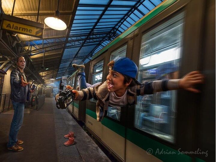 Deze vader creëert de meest toffe beelden met zijn zoon erin